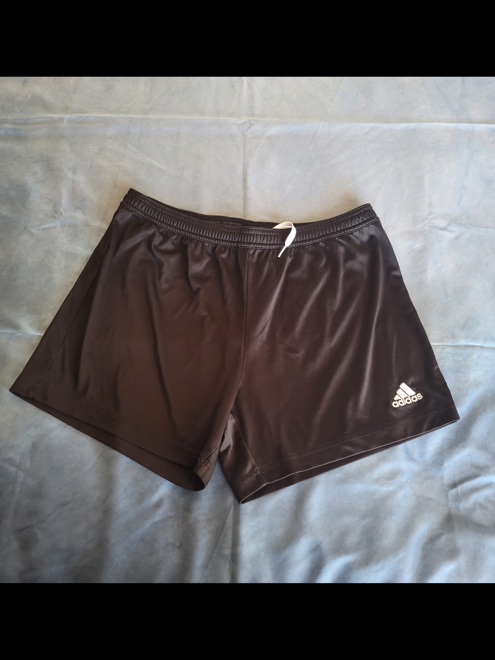 Adidas Black Athletic Shorts with White Logo